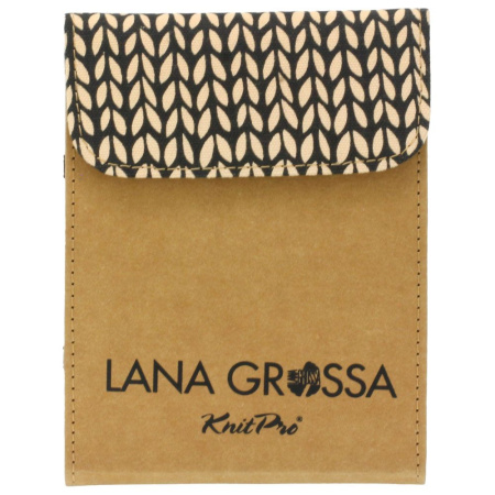 Набор чулочных спиц Lana Grossa, 15 см, малый (алюминий, Rainbow, кожзам), цвет Бежевый