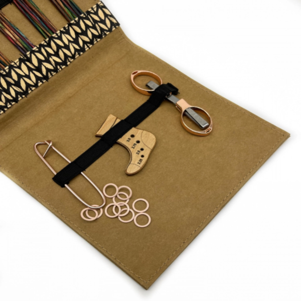Набор инструментов для вязания носков Lana Grossa (дерево, многоцветные, замша), цвет бежевый