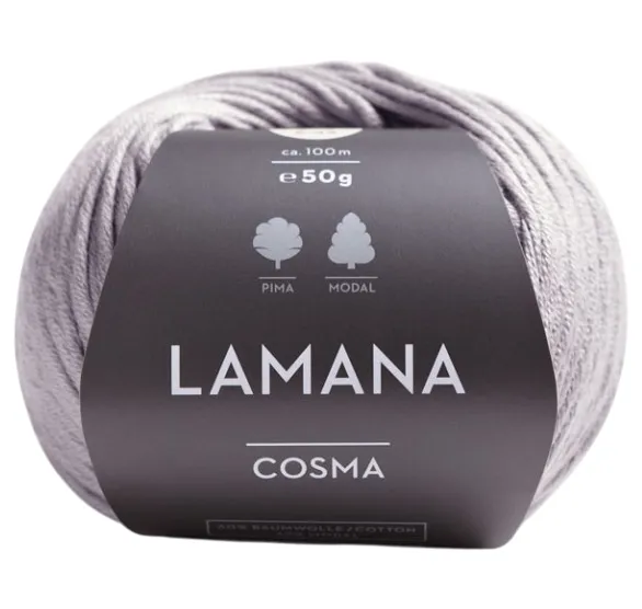 товар /Косма/ пряжа Lamana (60% пима хлопок, 40% модал), 10*50г/100м (28, schiefergrau, Cosma 