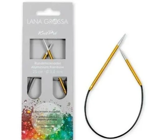 товар Круговые носочные спицы, алюминий (Rainbow), 25 см 