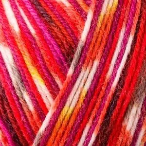 Regia 4-fadig Color 100g / Регия 4 нитки 100г/ пряжа Regia, 4 нитки, MEZ, 9801269 (09375, rio color рио, красный/оранжевый/розовый)