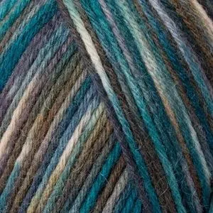 Regia 6-fadig Color 150g /Регия 6 ниток Колор 150г/ пряжа, 6 ниток, MEZ, 9801285 (06981, sculpture color скульптура, голубой/коричневый/молочный/синий)