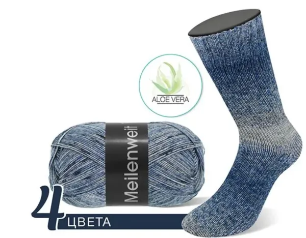 товар Набор пряжи 'MEILENWEIT 100 DENIM MIX' (2023 вар.1) новые цвета Италия 