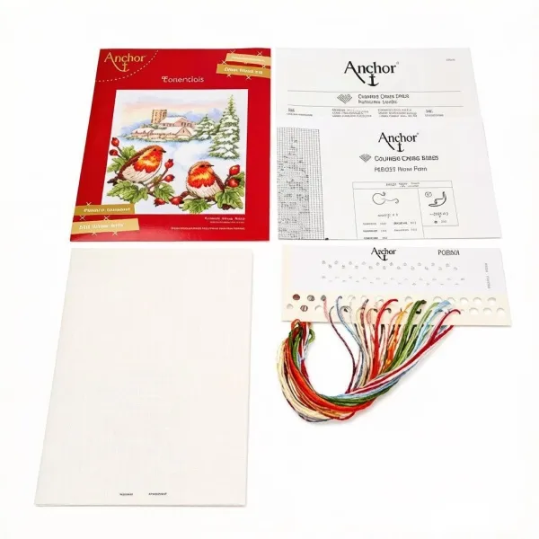 товар Набор для вышивания Anchor "Winter Robin" 19,5*16,5см, MEZ Венгрия, PCE0501 