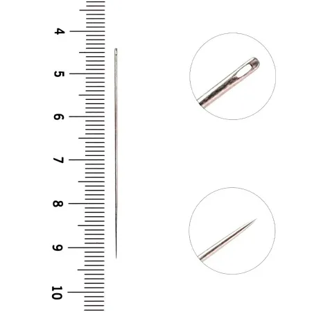 товар Иглы ручные шляпные "Straw", № 3 (1,02*55,6мм), сталь, 6шт, Tulip, THN-076e Япония 