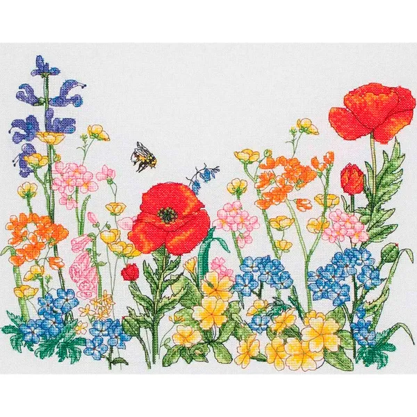 товар Набор для вышивания Anchor "Floral Meadow" /Цветочный луг/ 25*31см, MEZ Венгрия, PCE981 