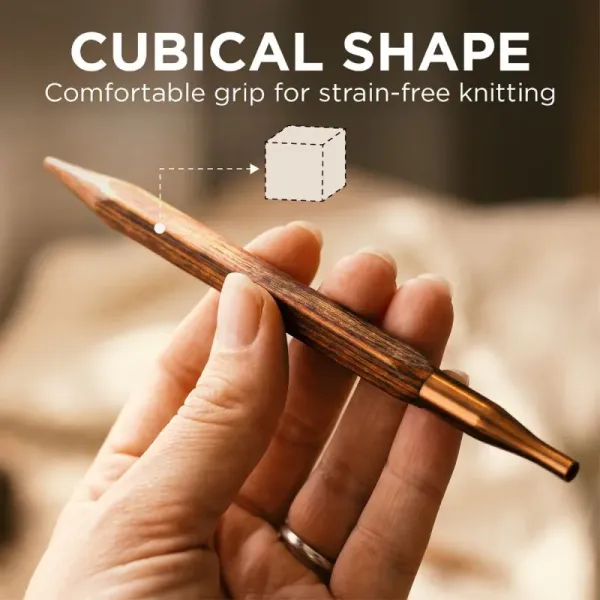 товар Спицы съемные "Ginger Cubics" ламинированная береза, коричневый, KnitPro, 430 