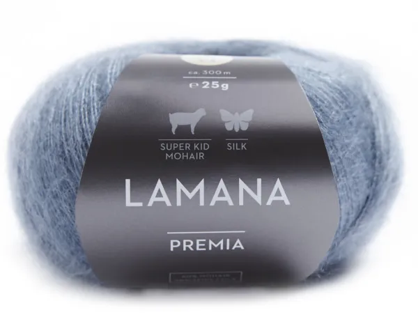 товар /Премия/ пряжа Lamana (60% суперкид мохер, 40% шелк), 5*25г/300м (28, schiefergrau, Premia 