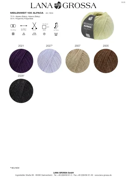 товар Пряжа 'MEILENWEIT 6-PLY 150 ALPACA' 
