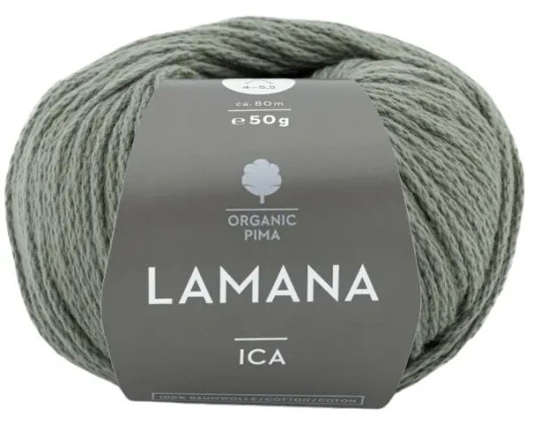 товар /Ика/ пряжа Lamana, 100% пима хлопок, 10*50г/80м (28, schiefergrau, Ica 