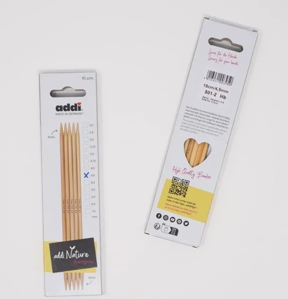товар Спицы чулочные, бамбук, addiNature BAMBOO, длина 20 см, ADDI, 501-7 Германия 