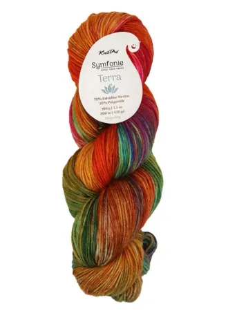 товар /Терра/ пряжа KnitPro (75% шерсть мериноса Superwash, 25% нейлон), 100г/380м (VR2006, *, black sand, Индия 