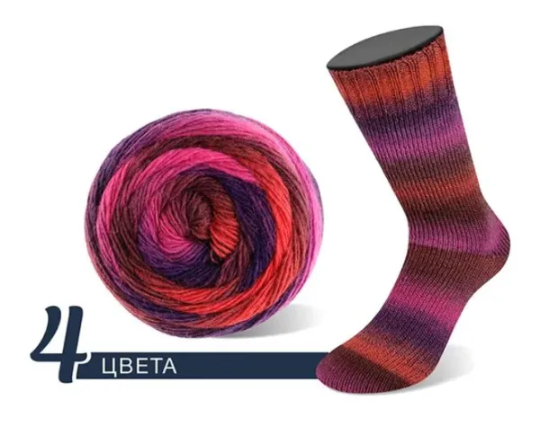 товар Набор пряжи 'MEILENWEIT 100 COLOR MIX SOFT' (2024 вар.1) новые цвета Италия 