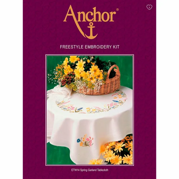 товар Набор для вышивания Anchor: скатерть "Spring Garland Tablecloth" 80*80см, MEZ Венгрия, ETW14 