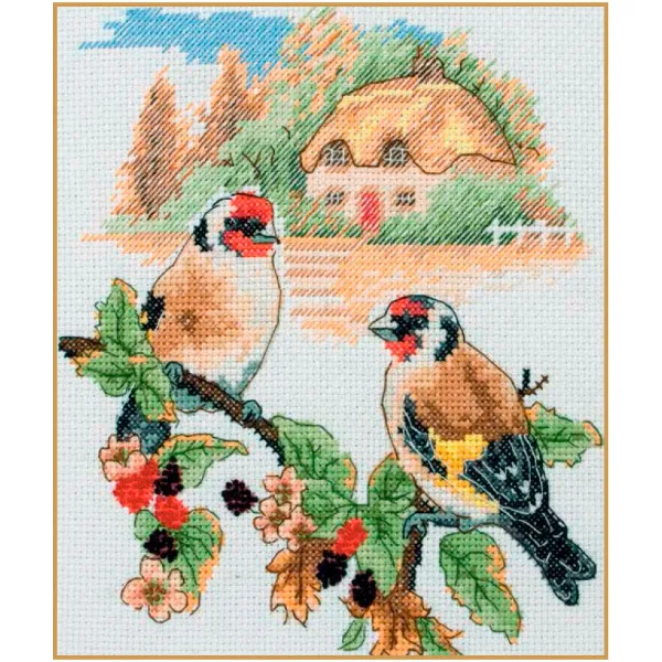 товар Набор для вышивания Anchor "Autumn Goldfinch" /Осенний Щегол/ 19,5*16,5см, MEZ Венгрия, PCE0506 
