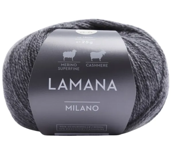 товар /Милано/ пряжа Lamana (90% шерсть мериноса сверхтонкая, 10% кашемир), 10*25г/180м (03 M, seidengrau, 
