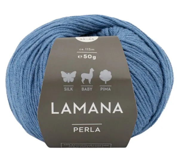 товар /Перла/ пряжа Lamana (60% пима хлопок, 25% бэби альпака, 15% шелк), 10*50г/115м (28, schiefergrau, P 