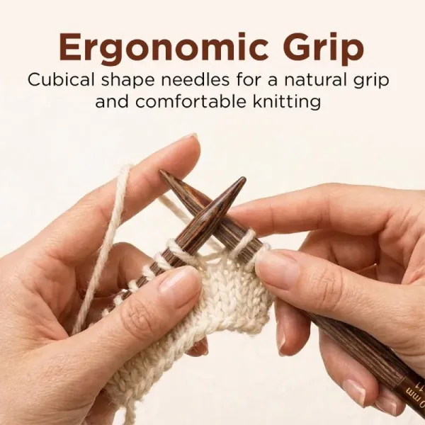 товар Спицы съемные "Ginger Cubics" ламинированная береза, коричневый, KnitPro, 430 