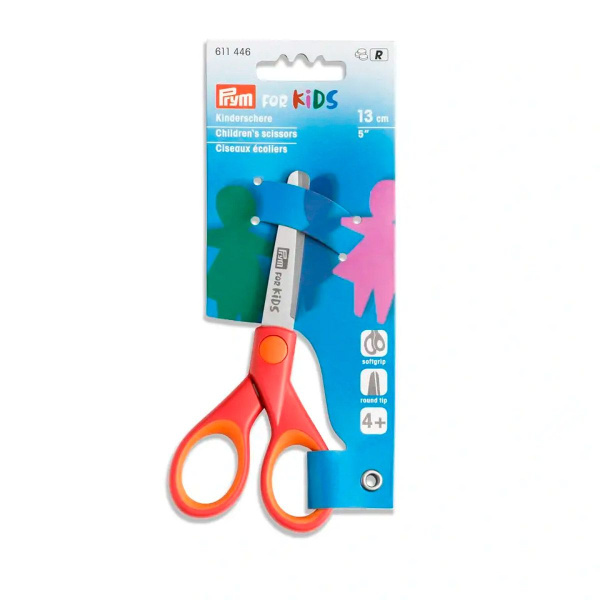 Детские ножницы "Prym for Kids", длина 13см, высококачественная сталь/пластик, Prym, 611446 (Детские ножницы "Prym for Kids", длина 13см, высококачественная сталь/пластик, Prym, 611446)