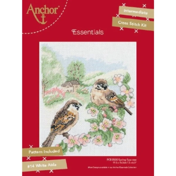 товар Набор для вышивания Anchor "Spring Sparrow" 19,5*16,5см, MEZ Венгрия, PCE0500 